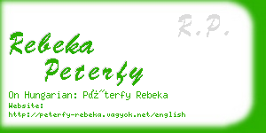 rebeka peterfy business card